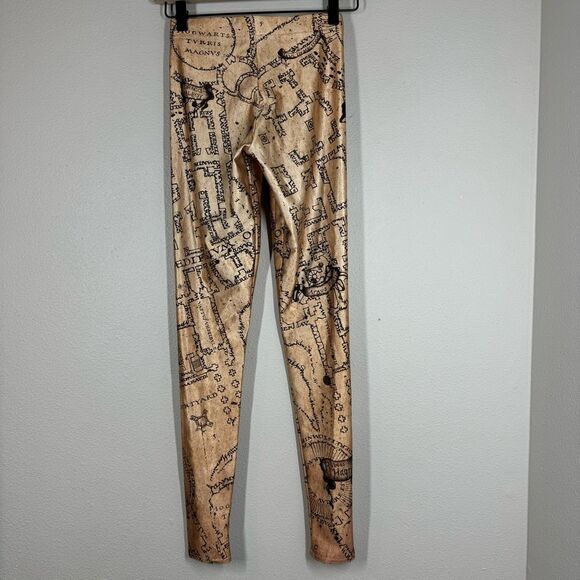 Blackmilk Marauders Map Harry Potter Leggings Stretch Size XS Rare - Picture 5 of 7
